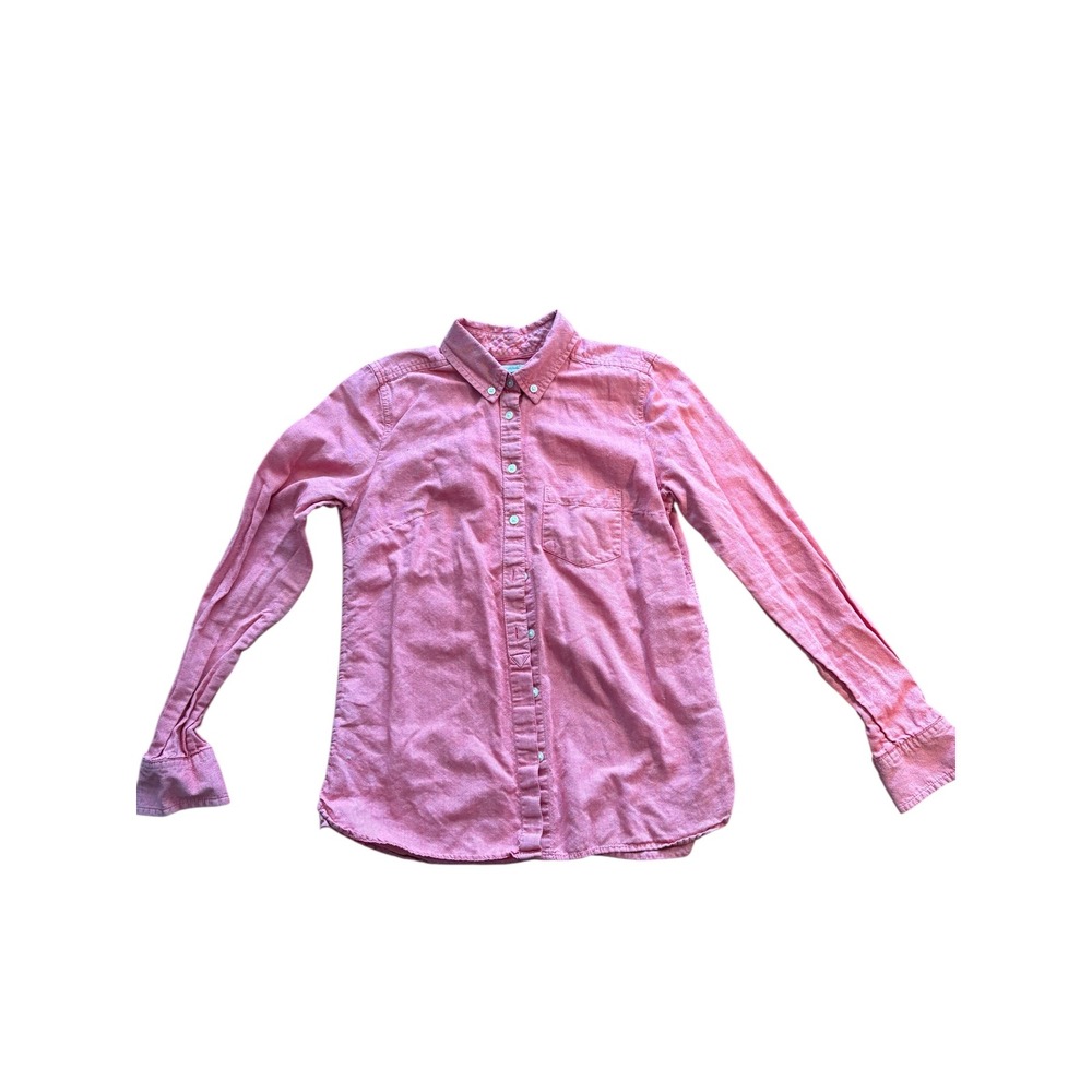 Gap Women‎ Extra Small Pink Textured Button Down Shirt Long Sleeve Casual